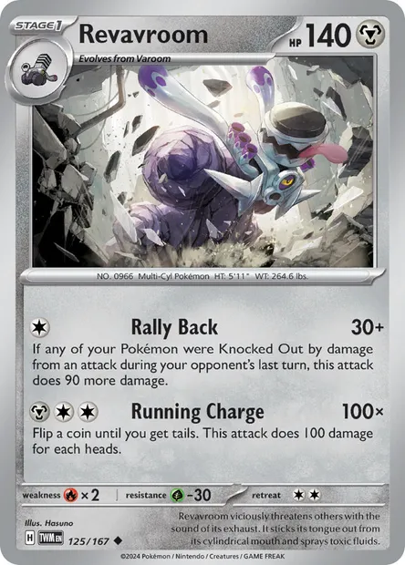 Revavroom, Pokémon card TWM 125 — Twilight Masquerade set