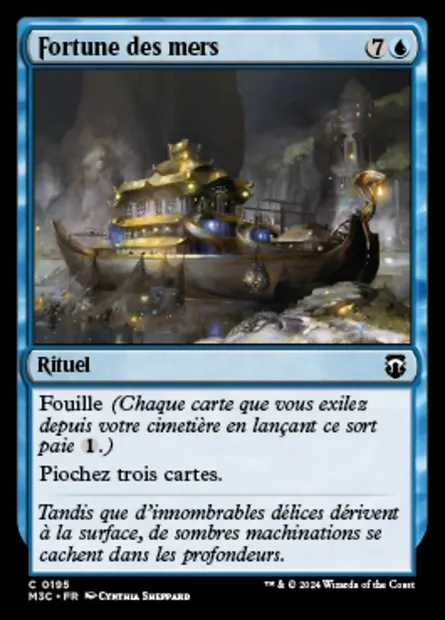 Fortune des mers, carte Magic M3C 195 — extension Modern Horizons 3 Commander