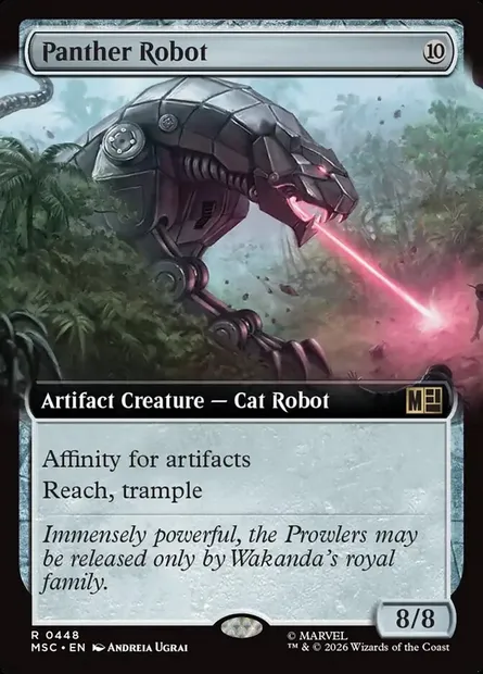 Panther Robot, Magic card MSC 448 — Marvel Super Heroes Commander set