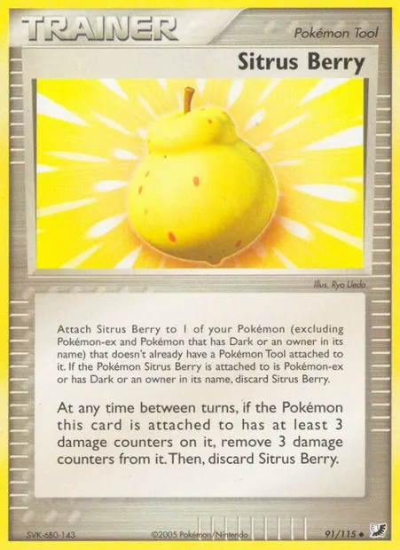 Sitrus Berry, Pokémon card UF 91 — Unseen Forces set