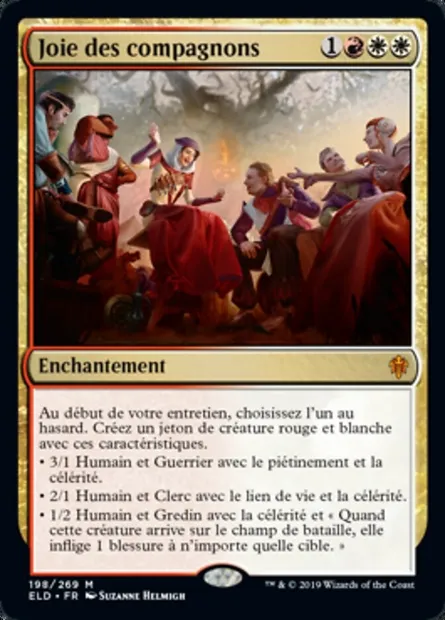 Joie des compagnons, carte Magic ELD 198 — extension Throne of Eldraine