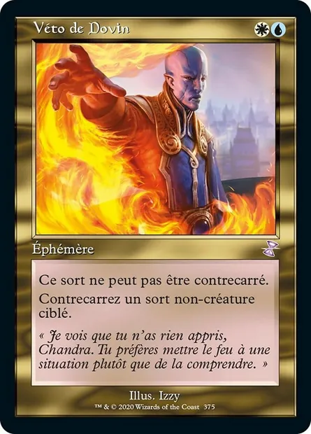 Véto de Dovin, carte Magic TSR 375 — extension Spirale Temporelle Remastered