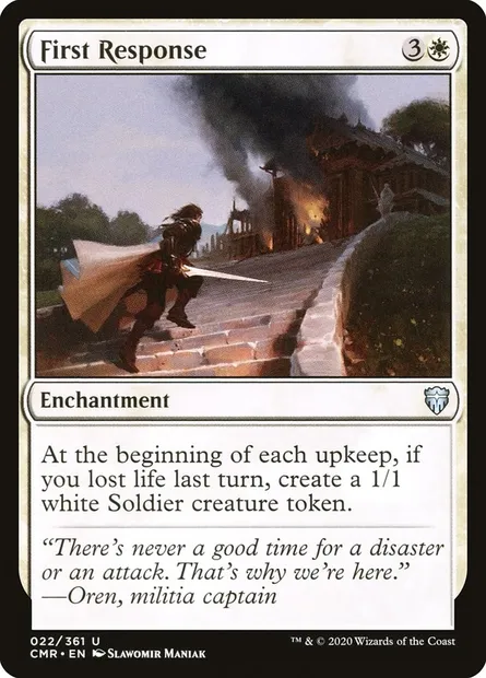 First Response, Magic card CMR 22 — Commander Legends set