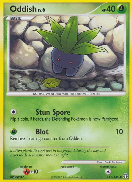 Oddish, Pokémon card LA 111 — Legends Awakened set