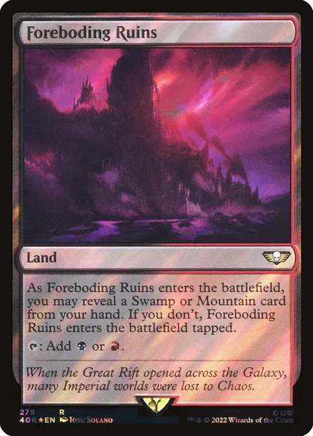 Foreboding Ruins, Magic card 40K 279★ — Warhammer 40,000 Commander set