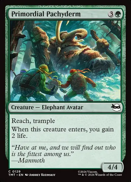 Primordial Pachyderm, Magic card TMT 129 — Teenage Mutant Ninja Turtles set