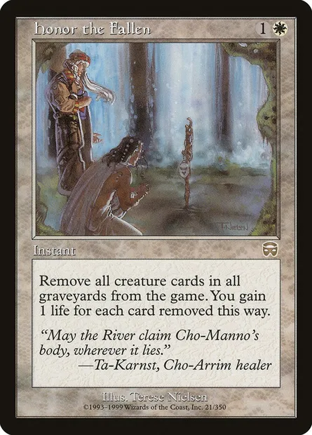 Honor the Fallen, Magic card MMQ 21 — Mercadian Masques set