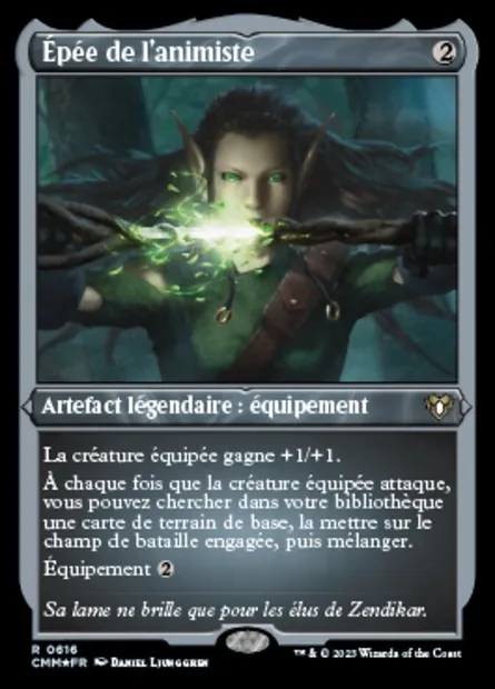Épée de l'animiste, carte Magic CMM 616 — extension Commander Masters