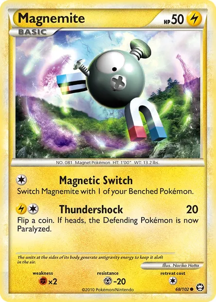 Magnemite, Pokémon card TM 68 — Triumphant set