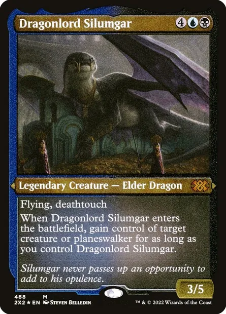 Dragonlord Silumgar, Magic card 2X2 488 — Double Masters 2022 set