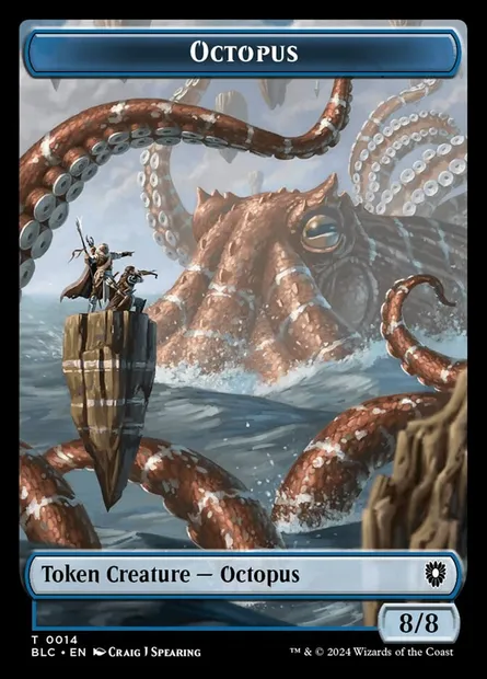 Octopus, carte Magic TBLC 14 — extension Bloomburrow Commander Tokens