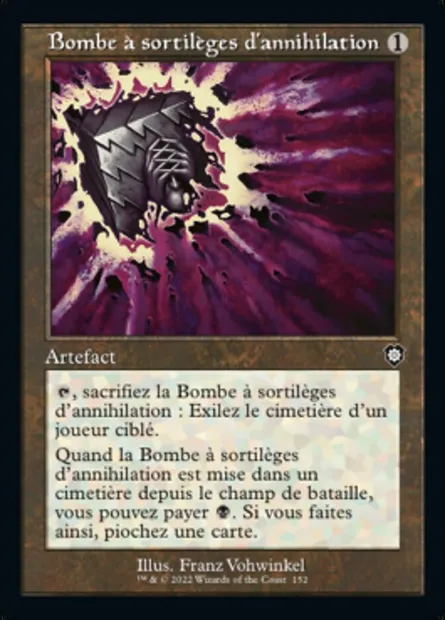 Bombe à sortilèges d'annihilation, carte Magic BRC 152 — extension The Brothers' War Commander