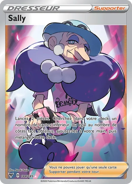Sally, carte Pokémon VIV 184 — extension Voltage Éclatant