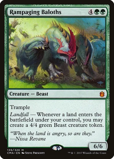 Rampaging Baloths, Magic card CMA 139 — Commander Anthology set