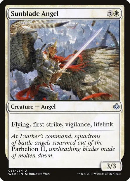 Sunblade Angel, Magic card WAR 31 — War of the Spark set