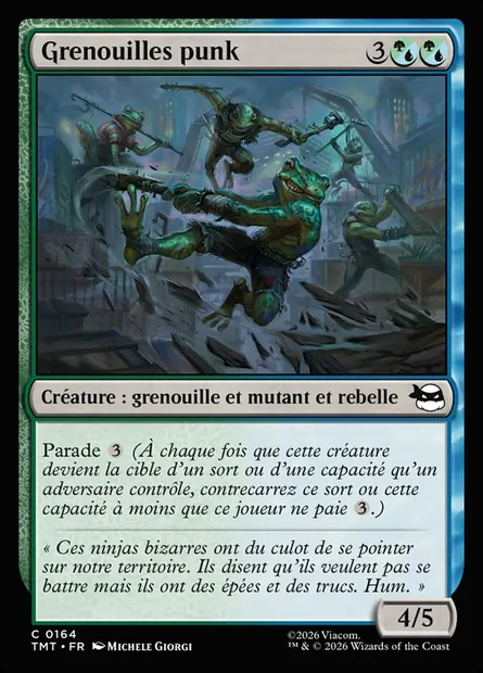 Grenouilles punk, carte Magic TMT 164 — extension Teenage Mutant Ninja Turtles