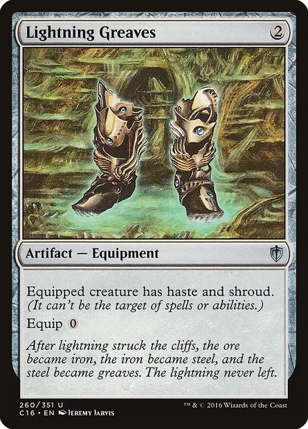 Lightning Greaves, Magic card C16 260 — Commander 2016 set