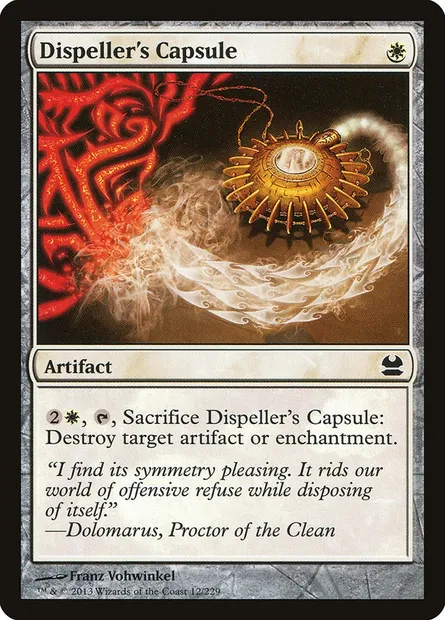 Dispeller's Capsule, Magic card MMA 12 — Modern Masters set