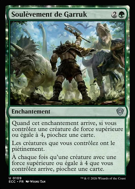 Soulèvement de Garruk, carte Magic ECC 109 — extension Lorwyn Eclipsed Commander