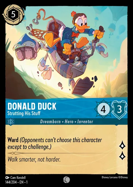 Donald Duck - Strutting His Stuff, Disney Lorcana card CH1-144 — The First Chapter set
