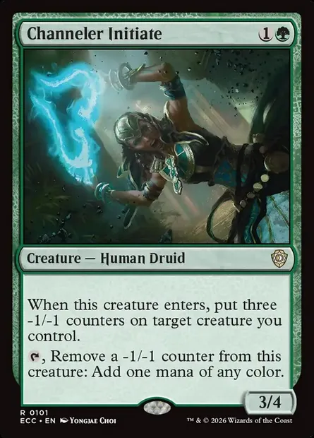 Channeler Initiate, Magic card ECC 101 — Lorwyn Eclipsed Commander set