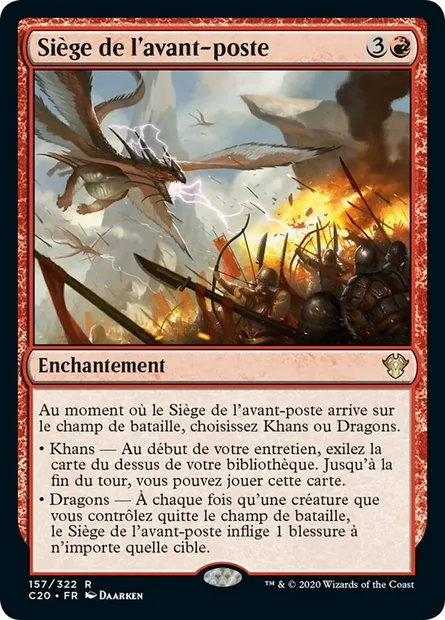 Siège de l'avant-poste, carte Magic C20 157 — extension Commander 2020