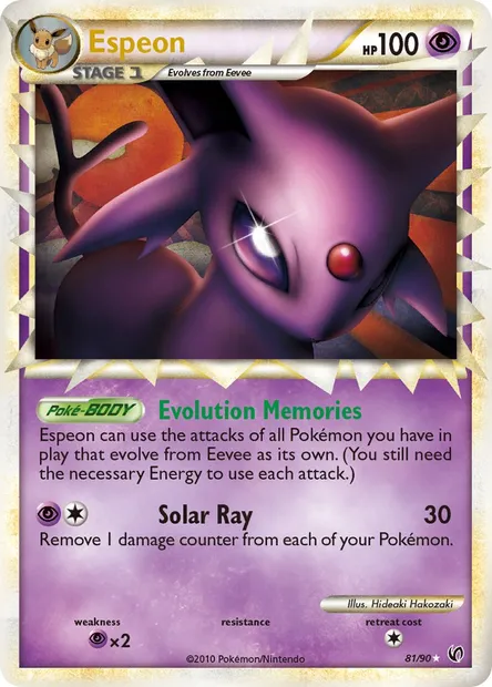 Espeon, Pokémon card UD 81 — Undaunted set