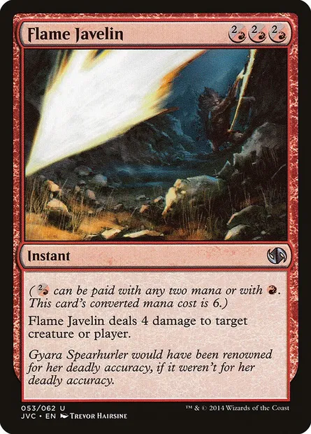 Flame Javelin, Magic card JVC 53 — Duel Decks Anthology: Jace vs. Chandra set
