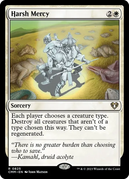 Harsh Mercy, Magic card CMM 825 — Commander Masters set