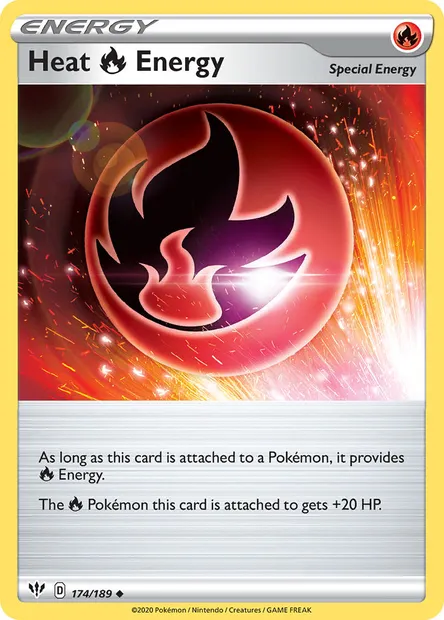 Heat Fire Energy, Pokémon card DAA 174 — Darkness Ablaze set