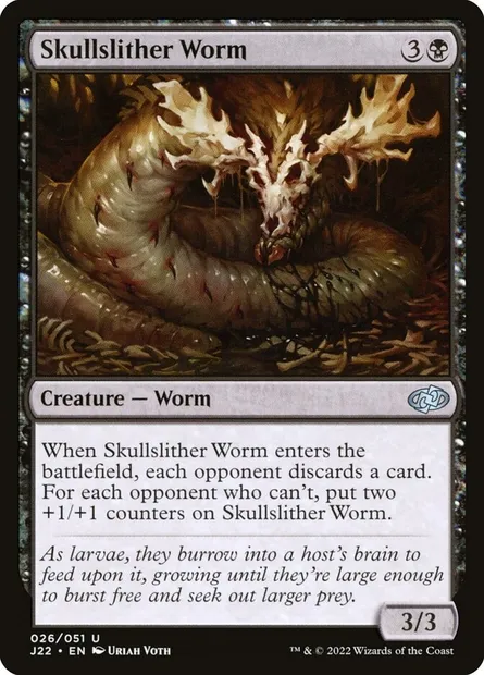 Skullslither Worm, Magic card J22 26 — Jumpstart 2022 set