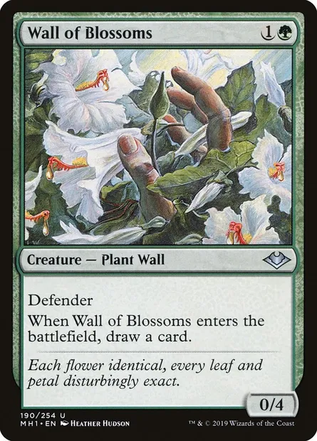 Wall of Blossoms, Magic card MH1 190 — Modern Horizons set