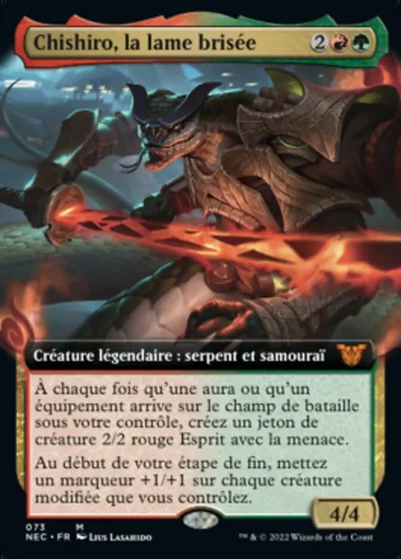 Chishiro, la lame brisée, carte Magic NEC 73 — extension Neon Dynasty Commander