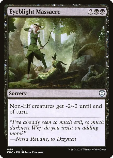 Eyeblight Massacre, Magic card KHC 49 — Kaldheim Commander set