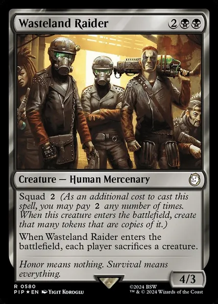 Wasteland Raider, Magic card PIP 580 — Fallout set