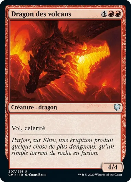 Dragon des volcans, carte Magic CMR 207 — extension Commander Legends