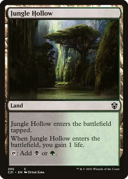 Jungle Hollow, Magic card C21 295 — Commander 2021 set