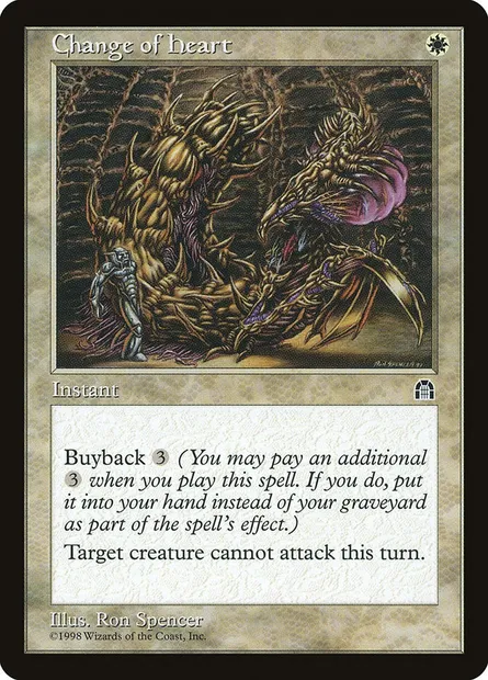Changement d'avis, carte Magic STH 3 — extension Forteresse