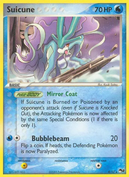 Suicune, carte Pokémon P2 4 — extension POP Série 2