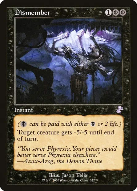 Dismember, Magic card TSR 322 — Time Spiral Remastered set
