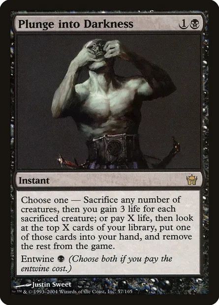 Plunge into Darkness, Magic card 5DN 57 — Fifth Dawn set