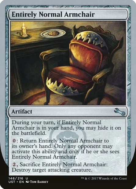 Entirely Normal Armchair, Magic card UST 146 — Unstable set