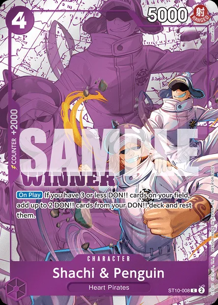 Shachi & Penguin, One Piece card ST10-008 — The Three Captains set