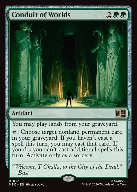 Conduit of Worlds, Magic card MSC 171 — Marvel Super Heroes Commander set