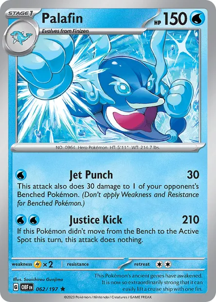 Palafin, Pokémon card OBF 062 — Obsidian Flames set