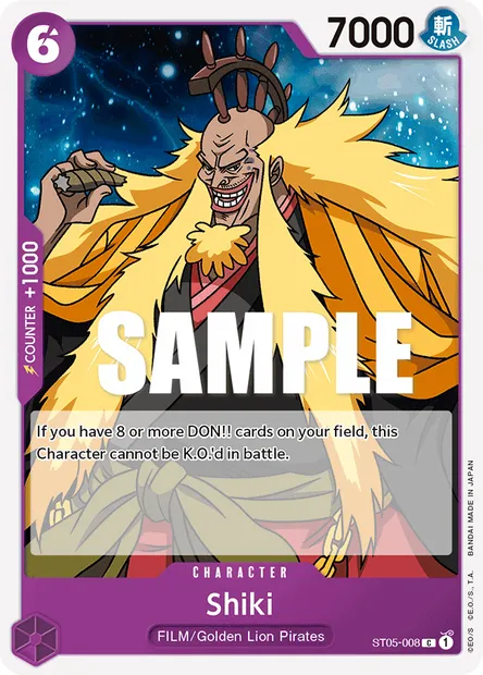 Shiki, One Piece card ST05-008 — ONE PIECE FILM edition set