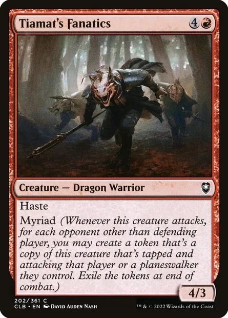 Tiamat's Fanatics, Magic card CLB 202 — Commander Legends: Battle for Baldur's Gate set