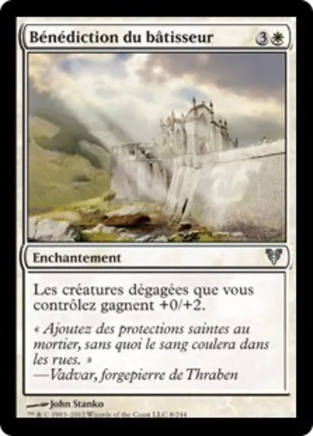 Bénédiction du bâtisseur, carte Magic AVR 8 — extension Avacyn ressuscitée