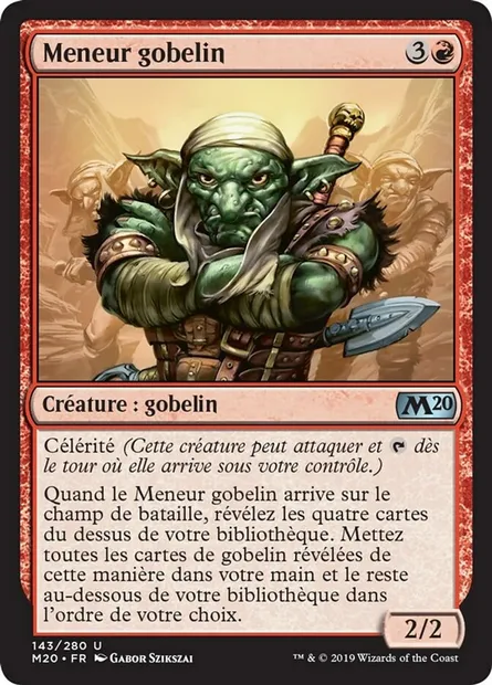 Meneur gobelin, carte Magic M20 143 — extension Core Set 2020