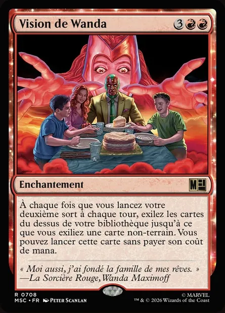 Vision de Wanda, carte Magic MSC 708 — extension Marvel Super Heroes Commander